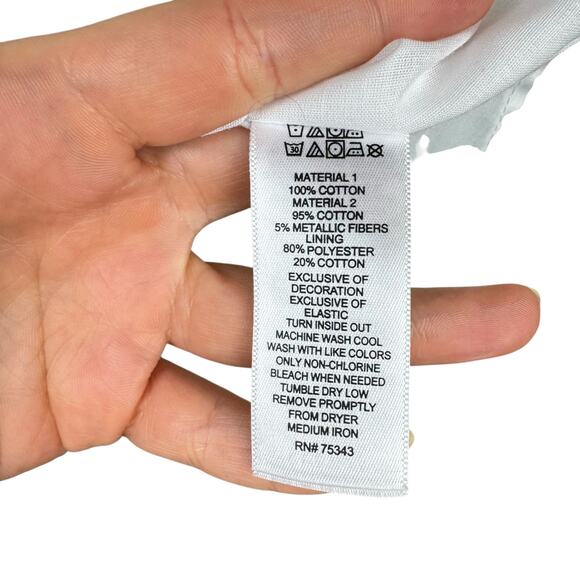 Tommy Bahama Girls Youth Seersucker Stripe Lace Yellow Pink Floral Tiered Dress - Picture 7 of 7